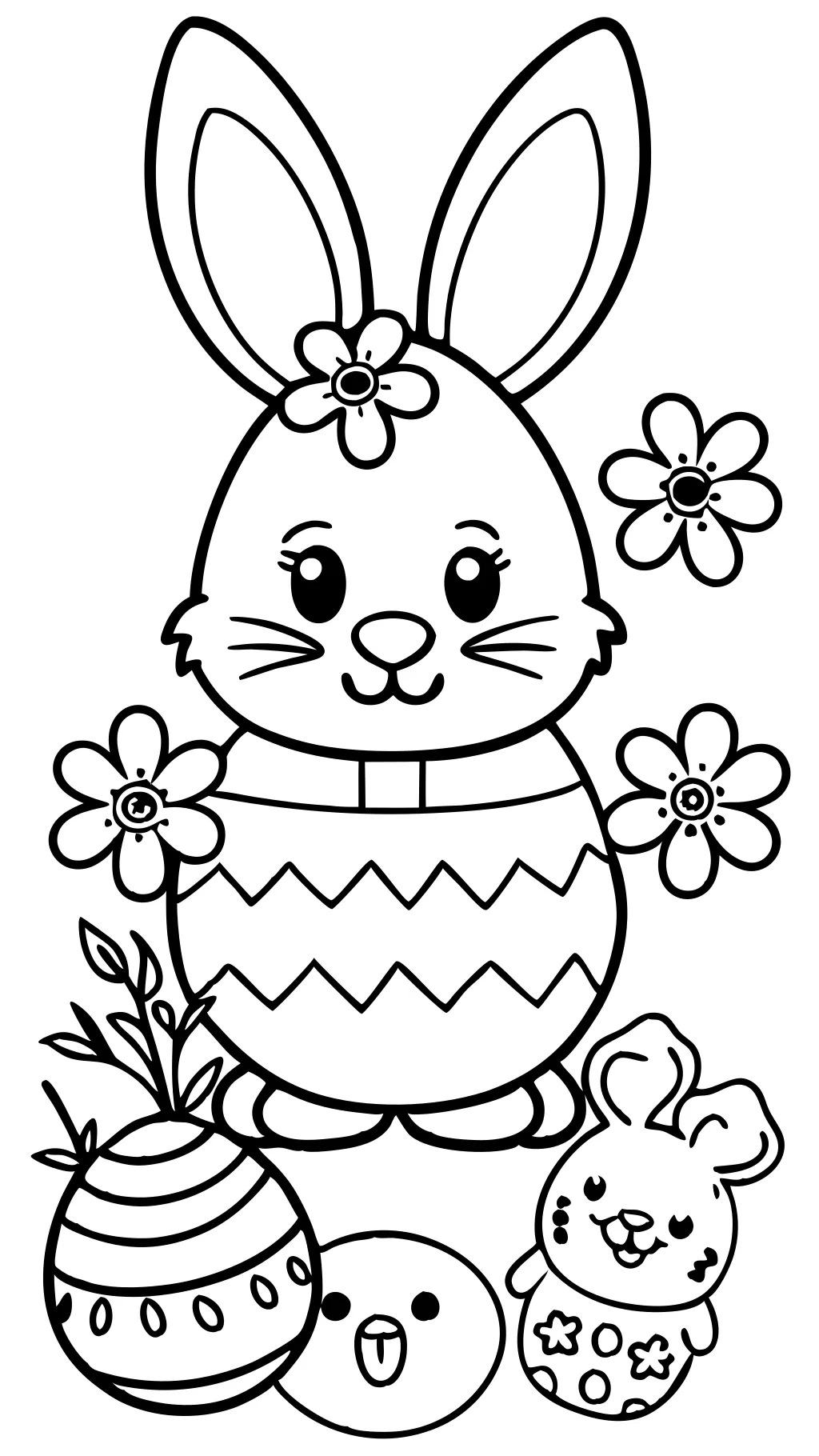 free printable cute easter coloring pages